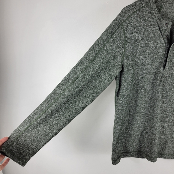 Lululemon Surge Long Sleeve Quarter Button Up Space Dye Long Sleeve Henley Tee - Picture 3 of 10